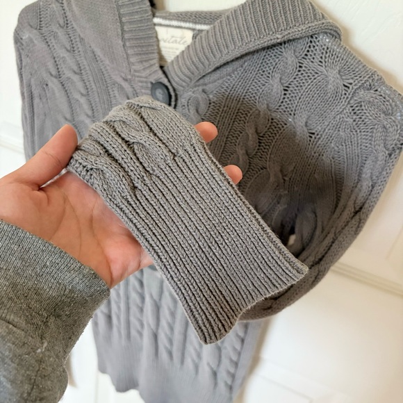 Aeropostale grey cable knit hooded sweater - Picture 7 of 7